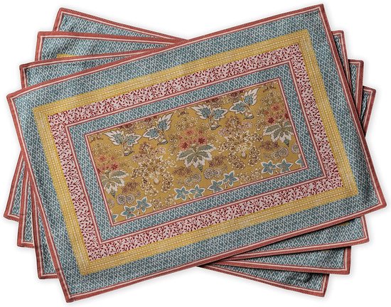 Artoid Mode Set van 4 placemats met buffelruit, haas, wortelen, 37 cm