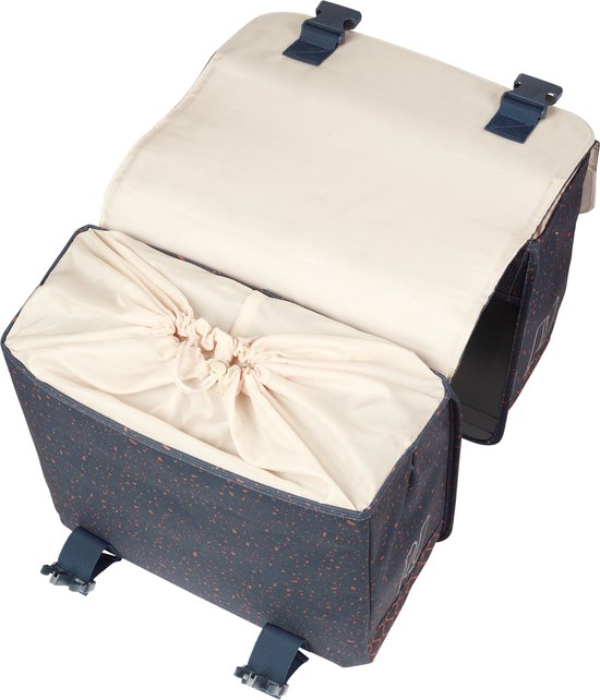 Basil Flair dubbele fietstas, 35L, navy van Basi — afbeelding 5