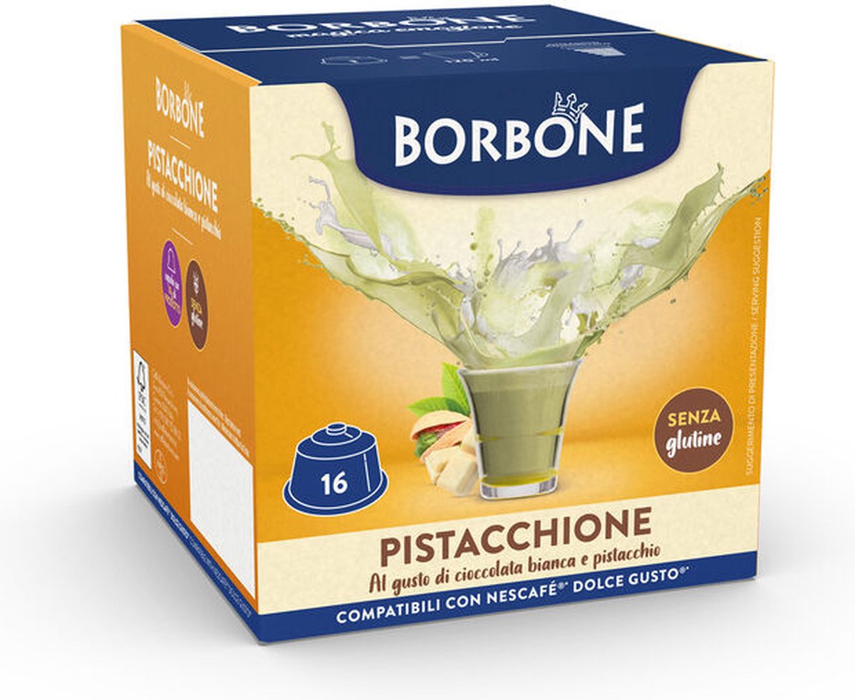 Goedkoopste Caffè Borbone Selection - Dolce Gusto - Pistacchione - 16 capsules