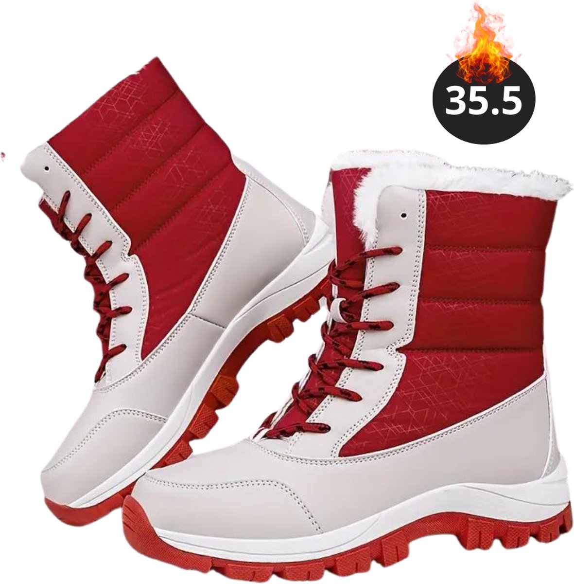 Livano Snowboots Sneeuwschoenen Sneeuwboots Dames Wintersport Ski Skischoenen – 35.5 Laarzen Grijs