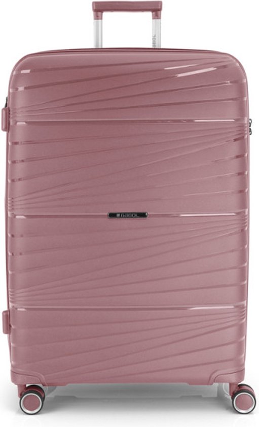 Foto: Brubaker reiskoffer miami uitbreidbare hardcase trolley koffer met cijferslot 4 wielen en comfortabele handgrepen abs koffer 43 x 665 x 285 cm hardschalige koffer l roze