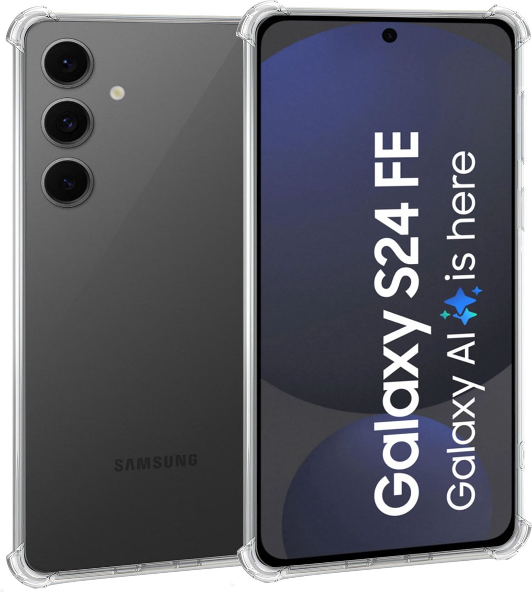 Geschikt voor Samsung Galaxy S24 FE - Hoesje - Shock Proof Case – Cover Transparant
