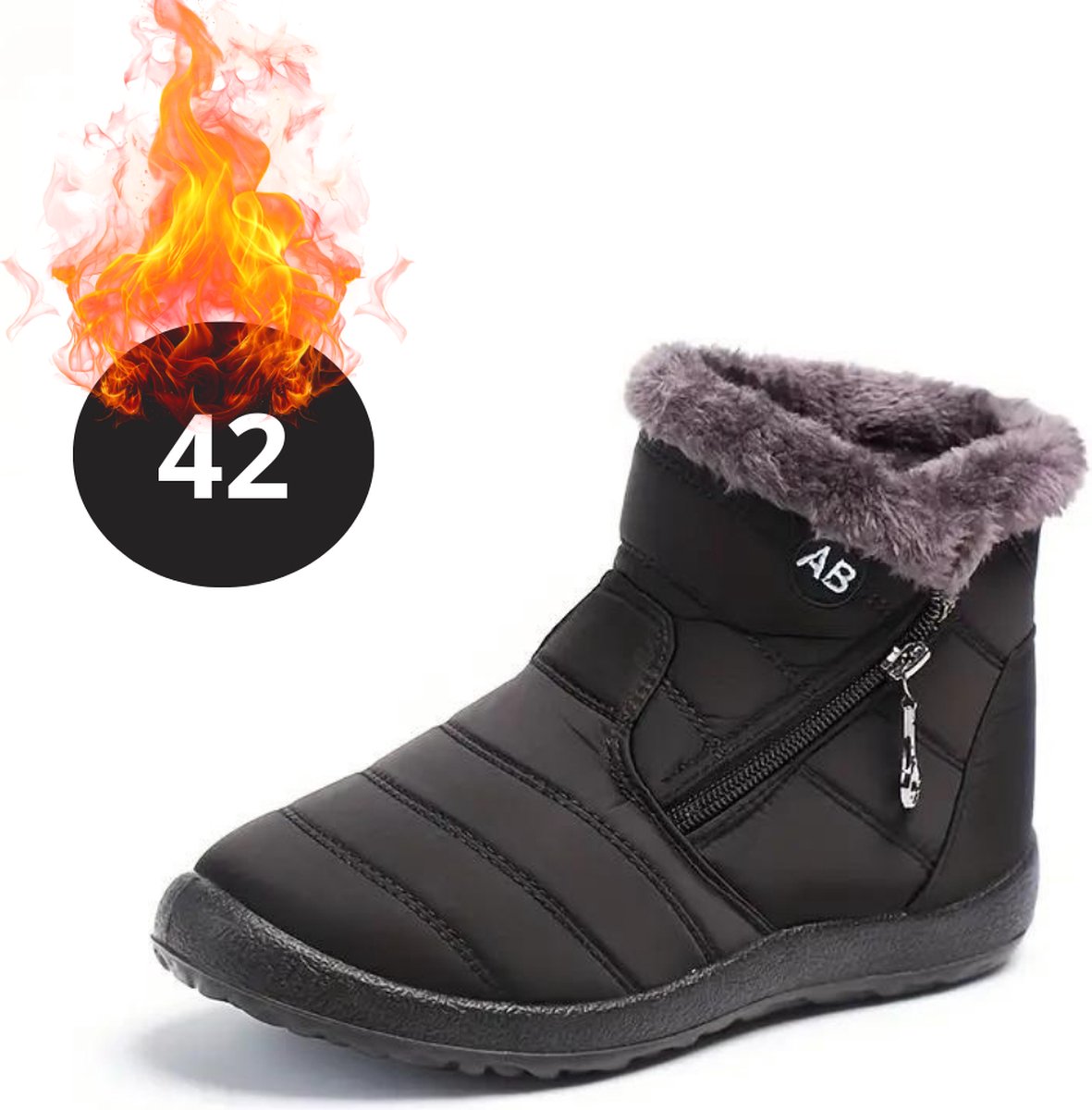 Livano Snowboots Sneeuwschoenen Sneeuwboots Dames Wintersport Ski Skischoenen – 42 Zwart