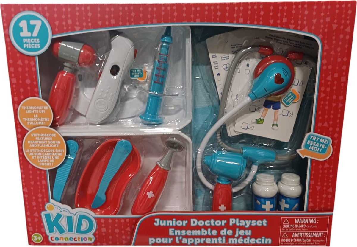 Playgo - Kid Connection Junior Doctor Playset 17 pieces - jonotoys