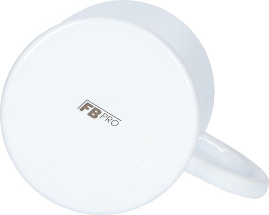 Tasse - Tasse à boire - Tasse à café - Tasse à thé - Acier inoxydable - Avec poignée - Tasse robuste - 200ML - Wit