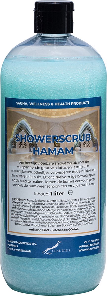 Goedkoopste Showerscrub Hamam 1 liter - verfrissende scrubgel - exfoliërende bodyscrub