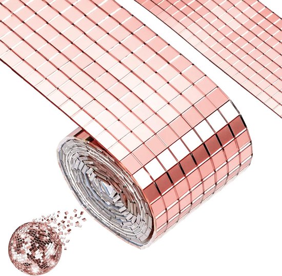 4 Rollen Zelfklevende Mozaïek Spiegeltegels - Mini Vierkante Glazen Stickers Zilver