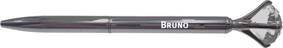 Pen Met Gravering - Diamant - Bruno - Zilver