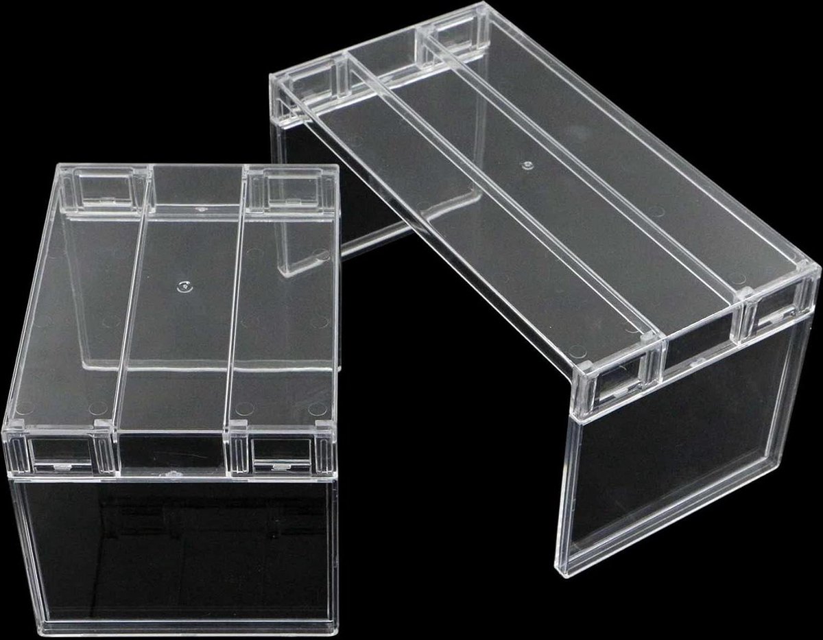 Multifunctioneel stapelbaar transparant organizer keukenrek scheidingswand voor keukenwerkblad en kast - set van 2 Opbergrek