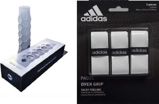 Bullpadel Hesacore + 1 pack witte Adidas padel overgrip Bullpadel Hesacore + 1 pack witte Adidas padel overgrip