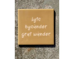 Tegeltje lyts bysunder grut wunder | Fries| Hippe Spreuktegel | Nieuwe woning cadeau | Geboorte cadeau| Housewarming cadeau |Verjaardagscadeau | Birthday |Verjaardag |brievenbuscadeau