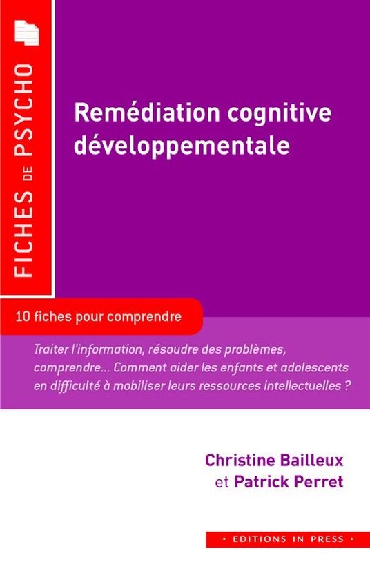 Fiches de Psycho - Remédiation cognitive développementale - cover