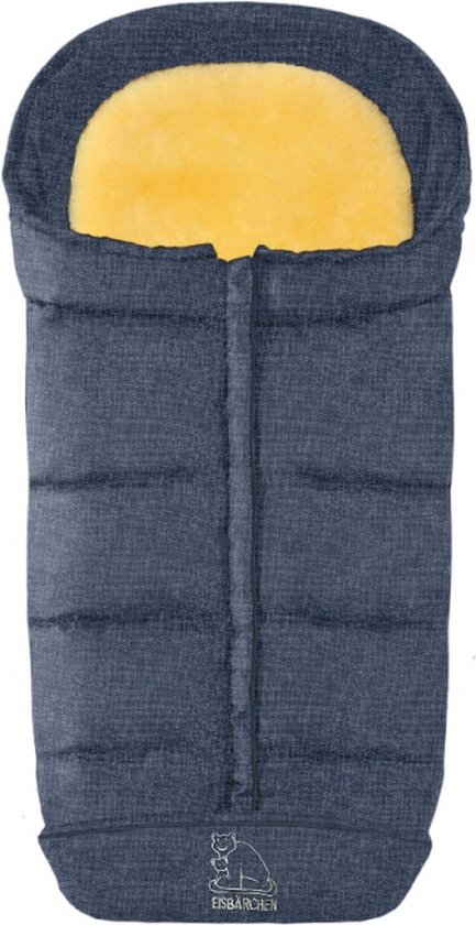 Foto: Schapenvacht voetenzak comfort 2 in 1 donker blauw 100 echte schapenwol veilig warm voor je baby medicinale merino schapenvacht kinderwagen buggy autostoel wieg ledikant schapenvacht ook los als inleg en opleg te gebruiken 