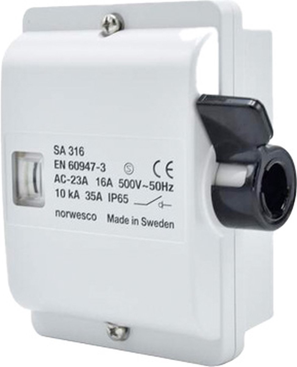 Norwesco - Werkschakelaar - 3-polig 16A - IP65 (M20)