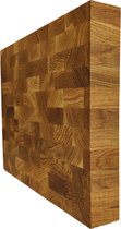 Kopshouten Eikenhout Hakblok | Snijplank – 32x24,2x4 cm