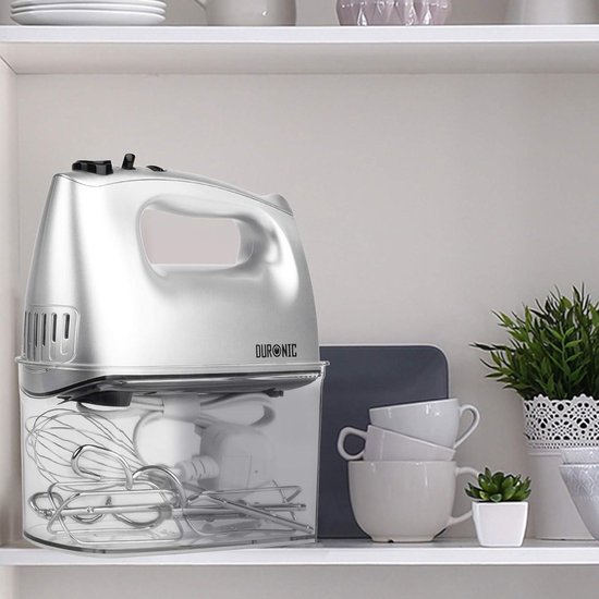Elektrische Handmixer 400 W - 5 Snelheden - Inclusief Accessoirehouder - Mixer Haak en Garde - Ideaal voor Taart - Cake - Crèmes - Gebak — afbeelding 4