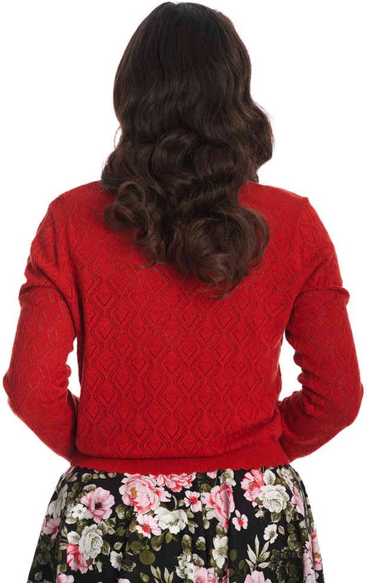 Banned - Cardigan à Charm coeurs - S - Rouge