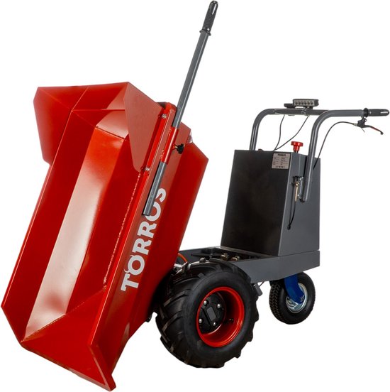 Elektrische dumper 220 liter 400kg 3 wielen batterij 48V 12Ah Torros MED400 van Torros — afbeelding 4
