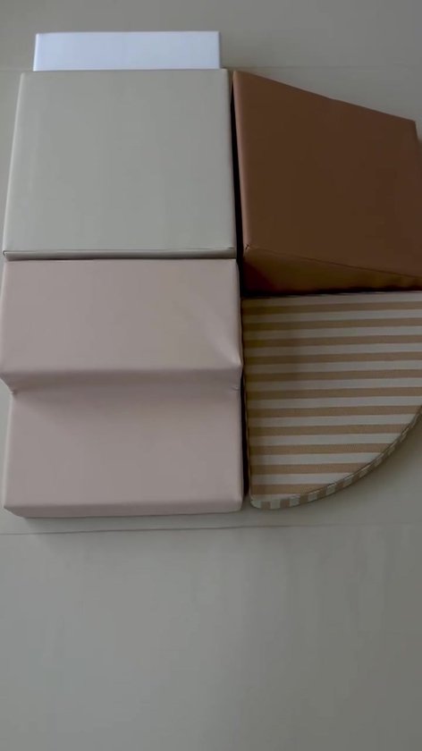 HENVAE® Baby Foam Blokken 5-delige Speelset - Glijbaan - Baby - Baby Speelgoed 6 maanden - Zachte blokken Baby - Montessori Speelgoed - Speelgoed 1 jaar - Educatief Speelgoed - Stapelblokken - Sensorisch Speelgoed - Speelblokken - Klimblokken Baby