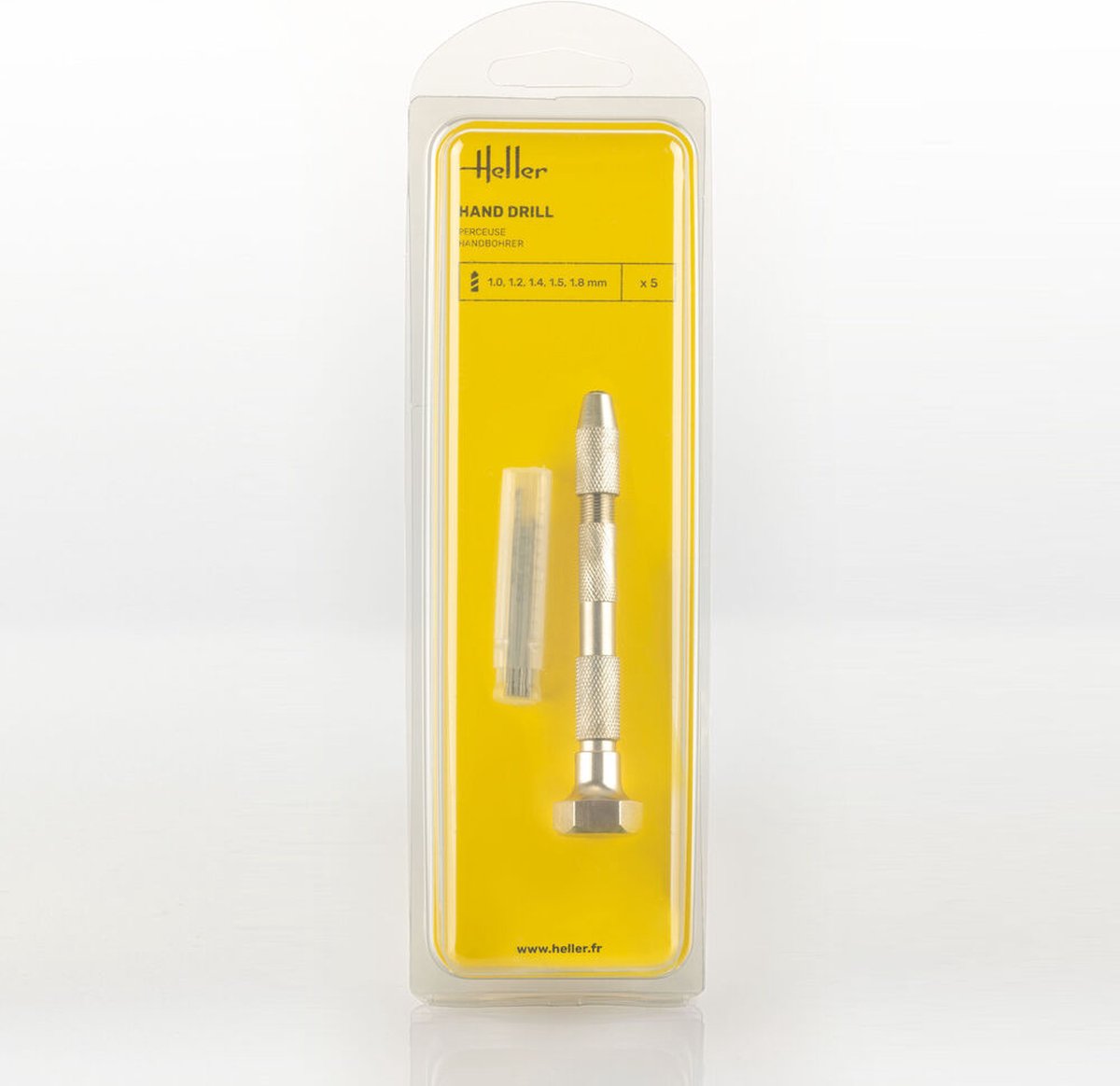 Heller Boorset - 99019 Hobby Handboor met vijf boren (1, 1.2, 1.4, 1.5, 1.8 mm) Gereedschap