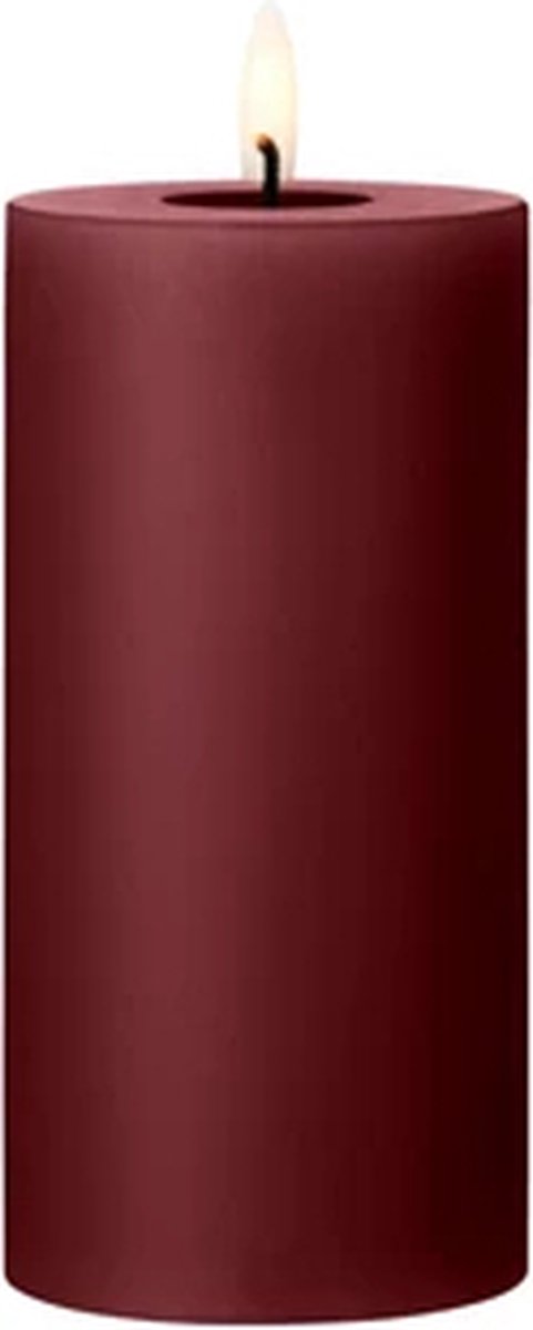Ester & Erik Led Pillar kaars H15cm deep wine Rood