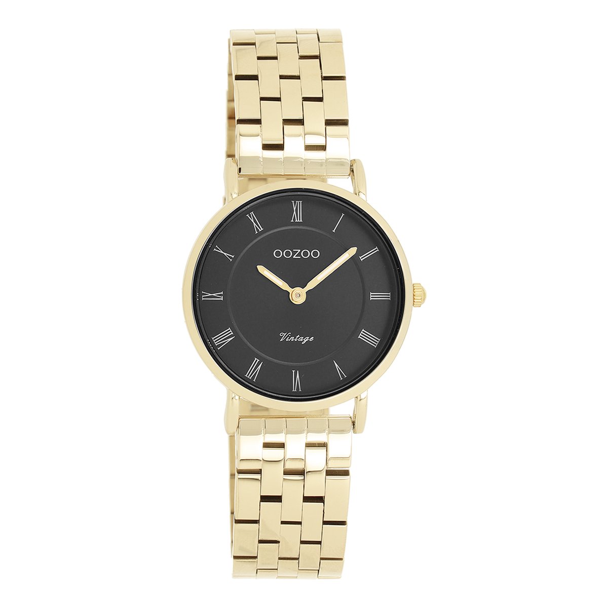 OOZOO Vintage series - Goudkleurige horloge met goudkleurige roestvrijstalen armband - C20378