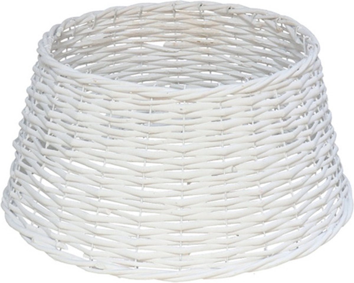 Gerimport Kerstboommand - wit - D32 x H20cm - voor kerstboom 120 cm - kerstboomrok