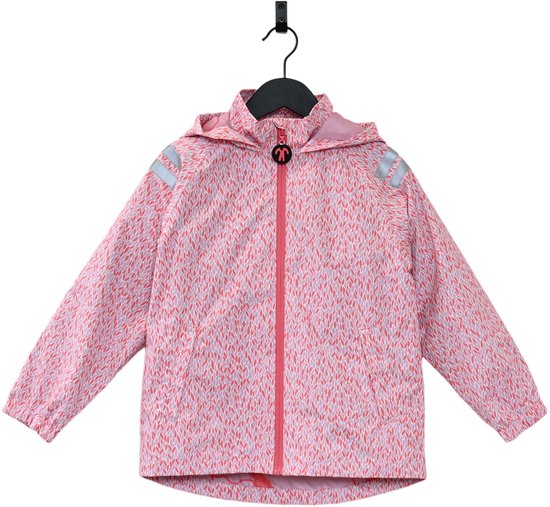 Ducksday - Regenjas Kinderen - Waterdicht - Ademend - Reflecterend - Regenkleding Meisjes - Roze Lila - Maat 104