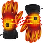 Svpro Oplaadbare elektrisch verwarmde handschoenen voor dames en heren voor wandelen, skiën, kamperen, fietsen, motorrijden, thermische handschoenen voor koud weer, handwarmer (zonder knop
