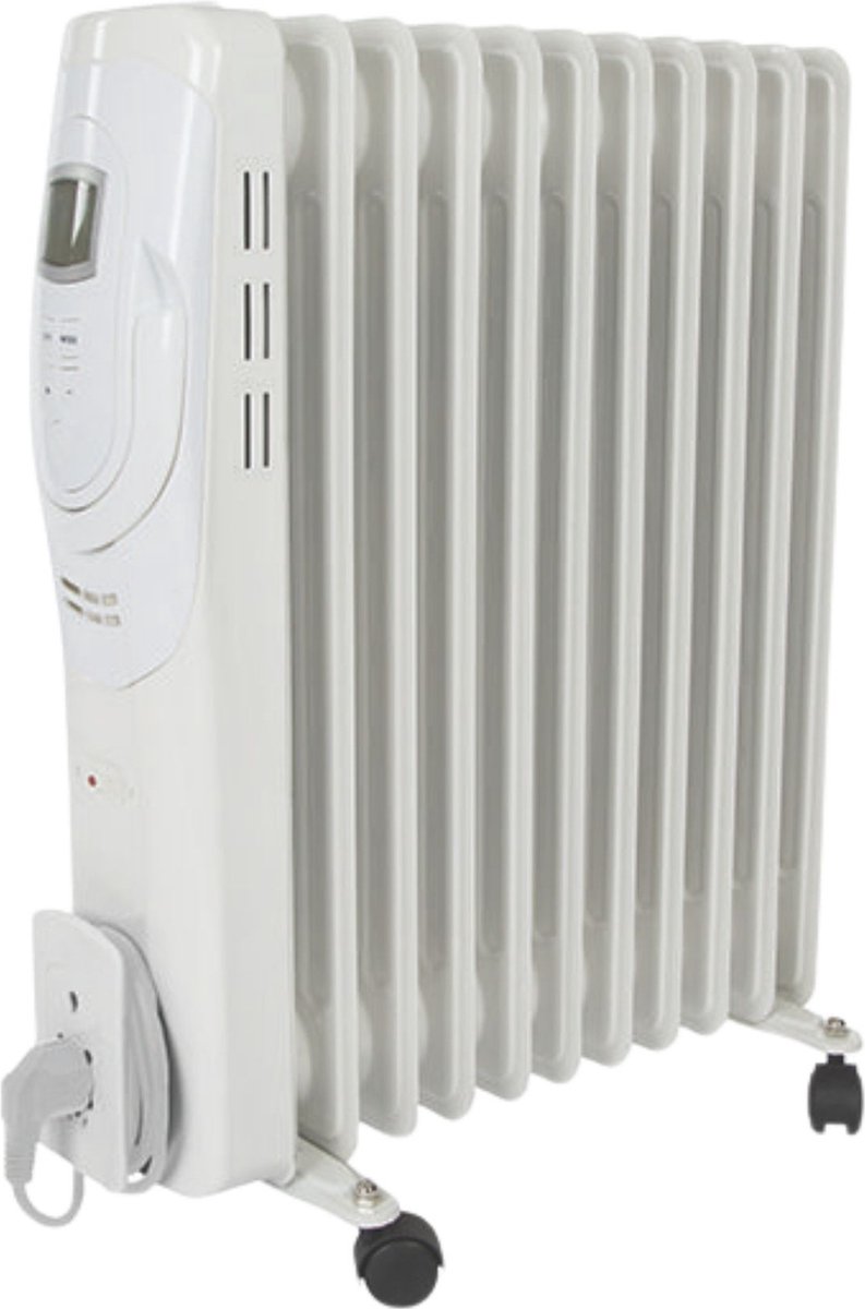 Perel Olieradiator, 11 ribben, drie warmtestanden, lcd-display, timer, 2500 W