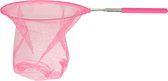 Ibergarden Schepnet/visnet/vlindernet - Uitschuifbaar - roze - van 38 cm tot 75 cm