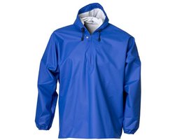 Elka regenjas / Anorak PU/Nylon -Maat M - Blauw