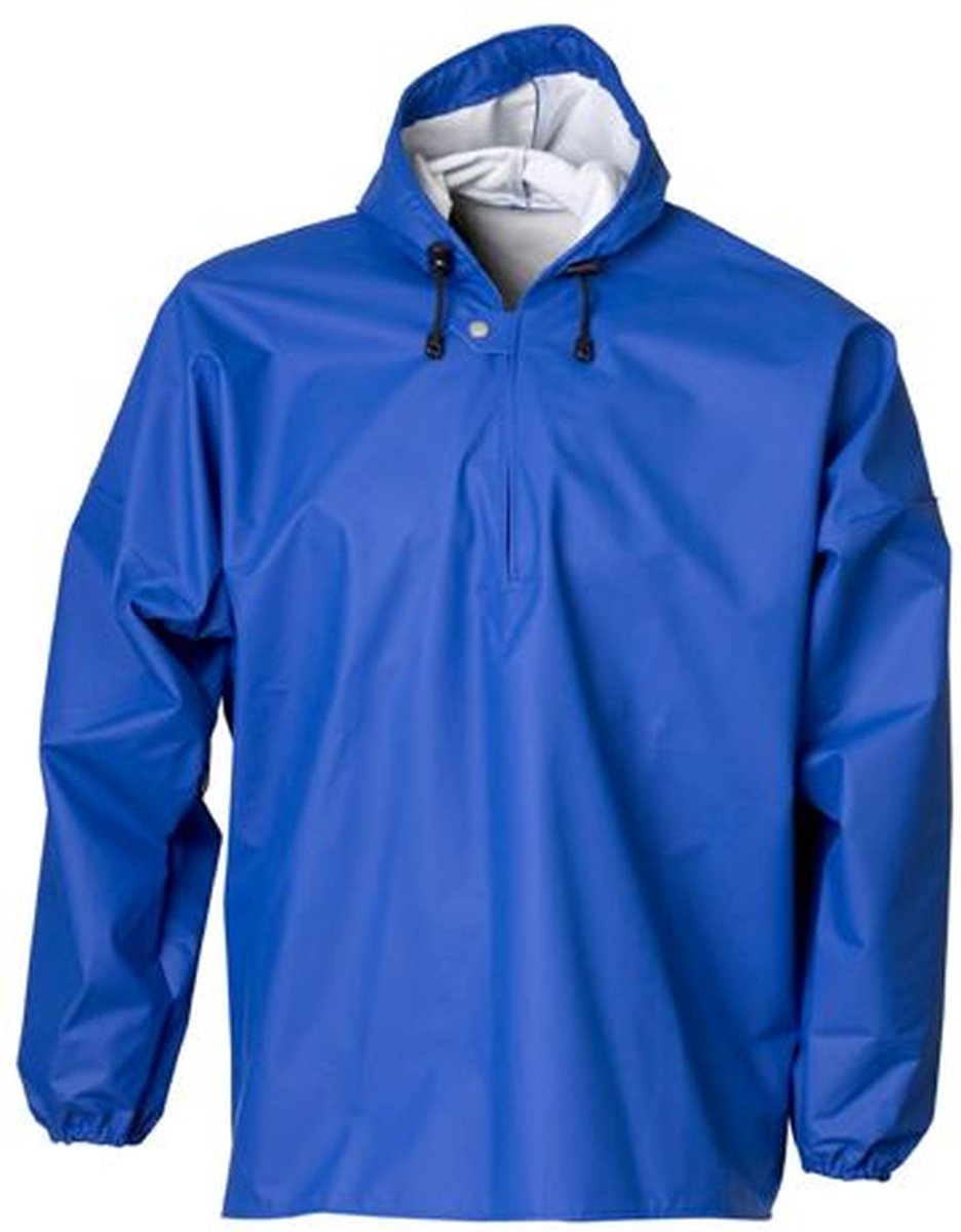 Elka regenjas / Anorak PU/Nylon -Maat M - Blauw