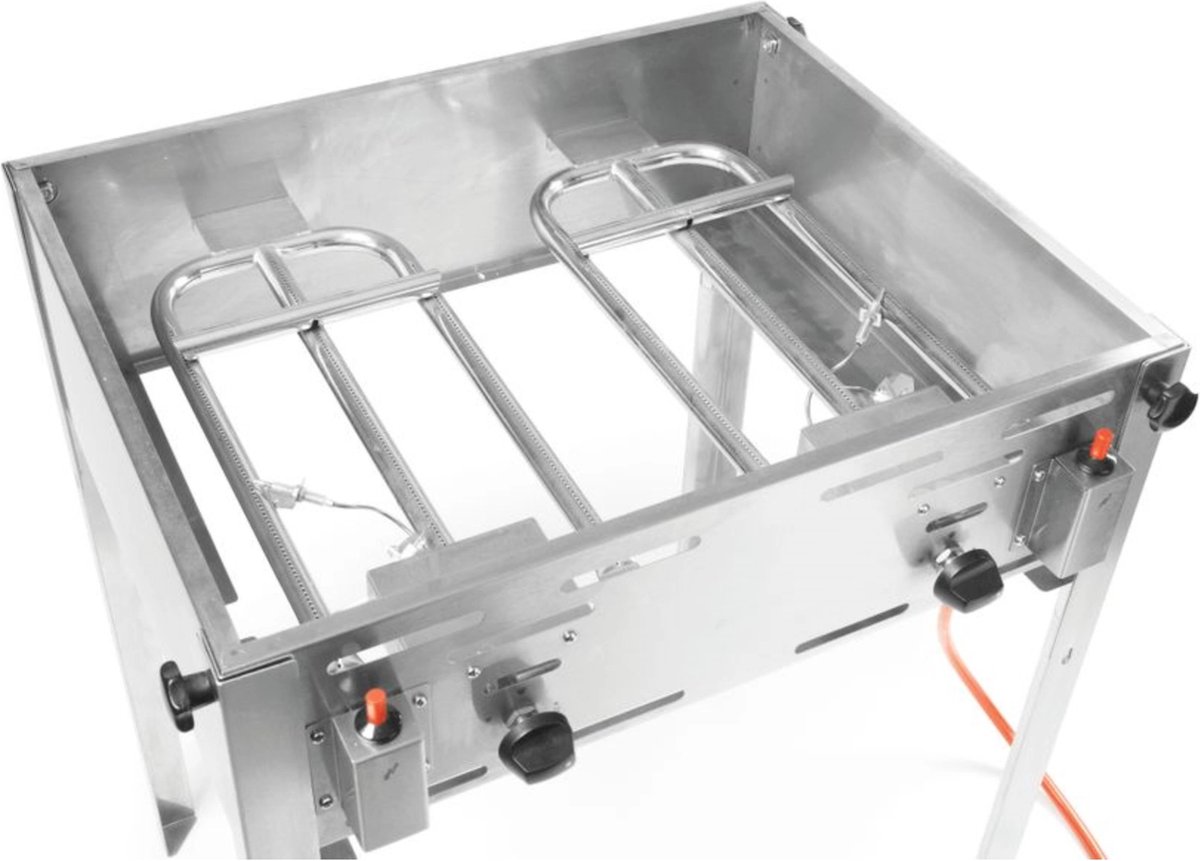 HENDI Grill-Master Maxi – Krachtige barbecue – 11,6kW – 650x540x840 mm – Inclusief gasslang en drukregelaar – foto 4