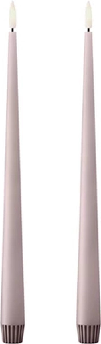 Ester & Erik Led Taper kaars 30cm soft rose set van 2 Roze