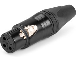 Neutrik NC3FXX-B XLR 3-pins (v) connector - verguld / zwart