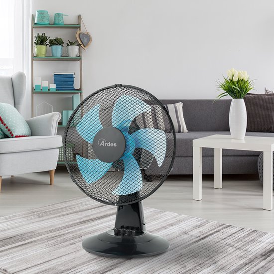 Tafelventilator Ardes AR5ST30N zwart, huishoudelijk, 220-240V AC, 350x260x470 mm, bladenventilator