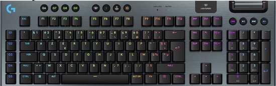 Logitech G915 X Lightspeed - Clavier Gaming Sans Fil - Tactile - FR Azerty - Zwart