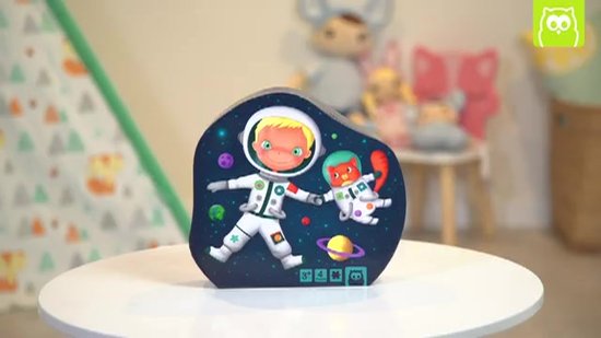 Eurekakids Puzzle 4 en 1 Astronaute - Quatre puzzles pour enfants dans une jolie boîte