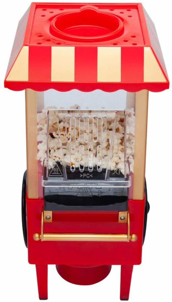 SOGO Popcorn Machine - Popcorn Maker - Popcorn Popper - Popcorn in 3 Minuten - 1200W - Rood/Wit — afbeelding 3