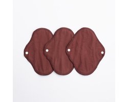 ImseVimse wasbare inlegkruisjes - warm bruin - 3 stuks - duurzaam - herbruikbaar - wasbaar - zonder plastic