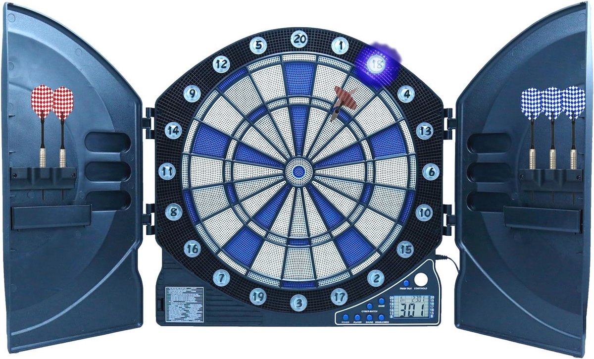 Elektronisch Dartbord met LED-indicatoren en 32 Spellen - Ideaal voor Thuis of Toernooi