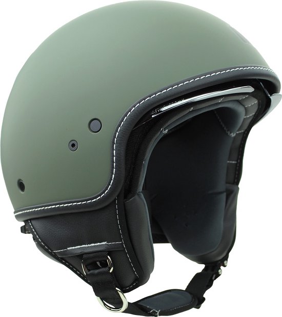 BHR Motorhelm 802 Demi-type met vizier inschuifbaar, zwart Metalizado, M (57 cm