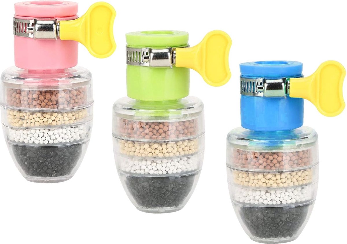 Actieve Kool Waterfilter Kraan - 6-Laags Filtratie voor Schoon en Gezond Water in Keuken en Badkamer