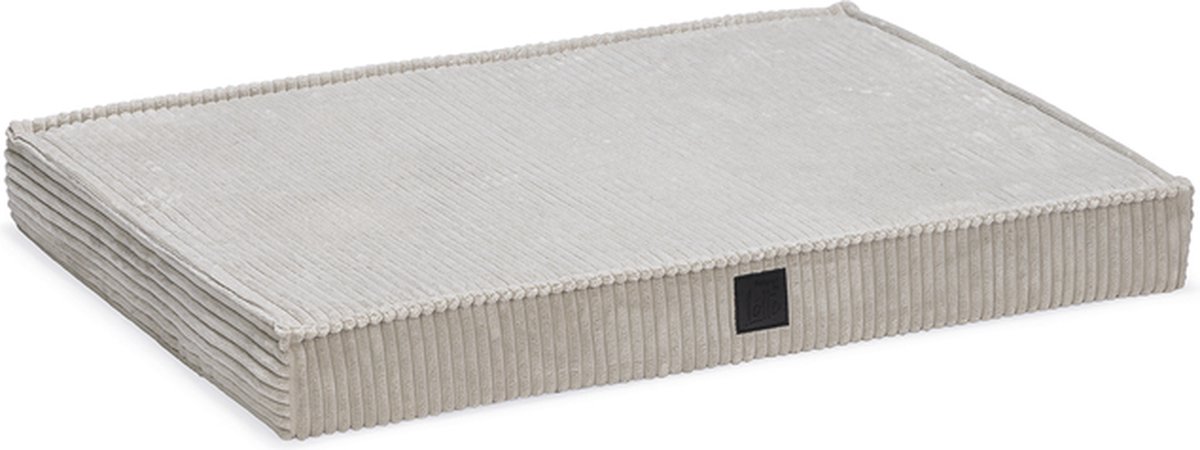 DbL Ribbed Orthopedisch - Benchkussen - Lichtgrijs - 76x53x8cm - Klein
