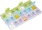 relaxdays Pill box 7 jours 3 compartiments - médecine box - pilulier - Anglais
