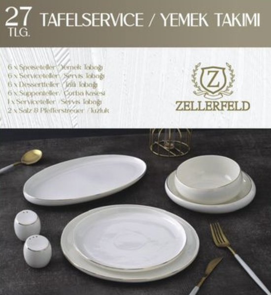 MÄSER Serie Arlona, Teller Set für 6 Personen aus hochwertigem Porzellan, 18-teiliges Teller Set, zeitlos, elegant, Porzellan, weiß