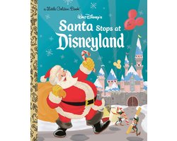 Little Golden Book- Santa Stops at Disneyland (Disney Classic)