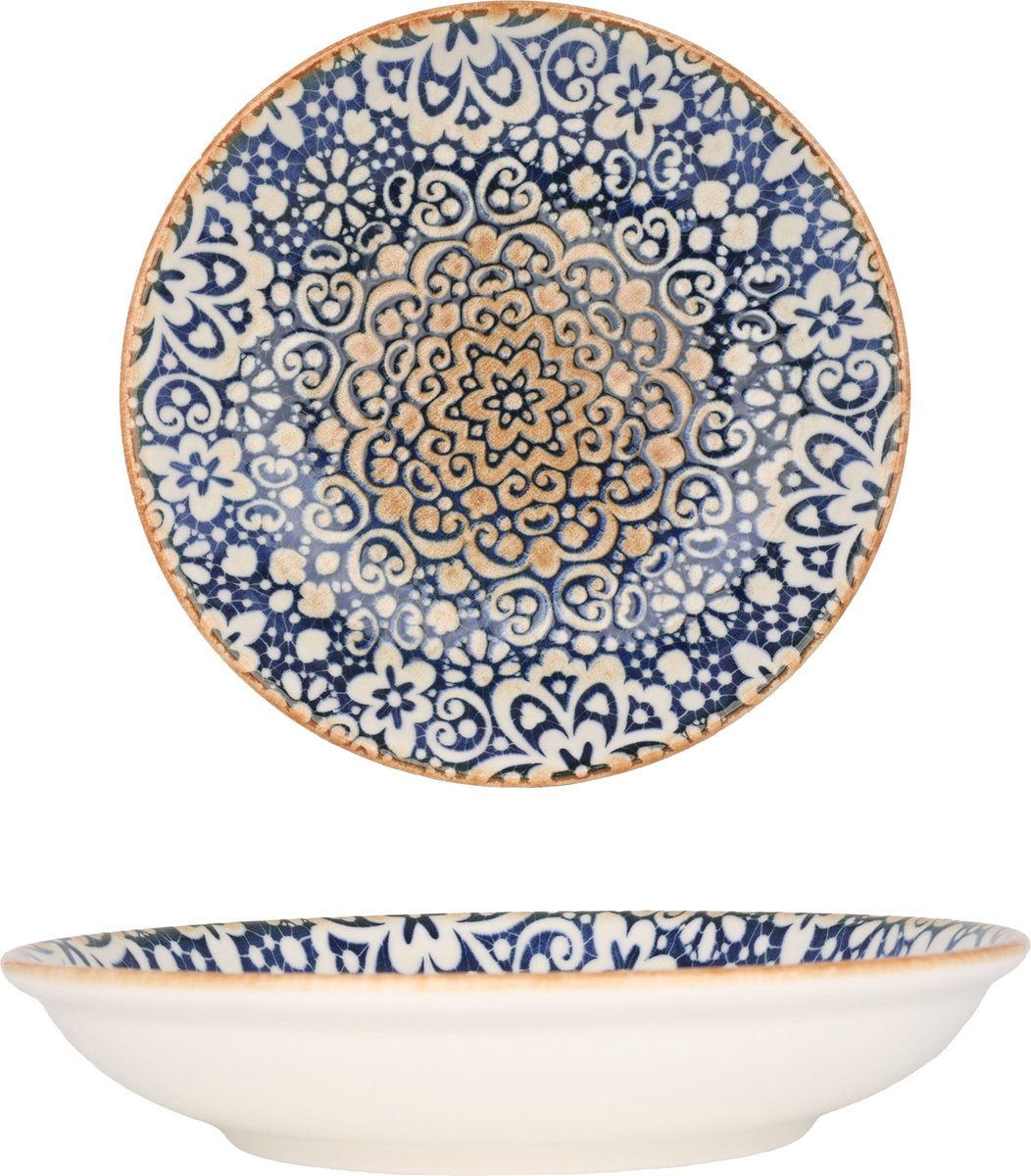 Bonna Diepbord - Alhambra - Porselein - 15 cm (330cc) - set van 6
