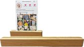 30 CM Eiken Houten Kaarthouder | Ideaal voor Foto’s, Kaarten & Menu’s | Staffelkorting bij Meerdere Stuks!